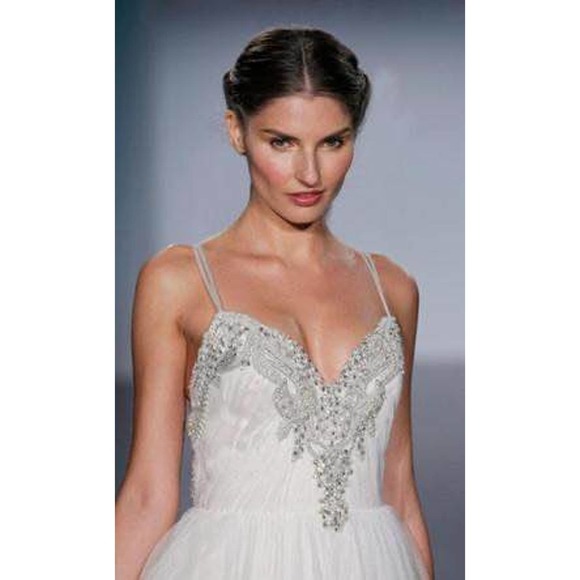 Alvina Valenta Blush Pink Tulle Wedding Dress size 10 Orig.$3800 - Picture 2 of 10